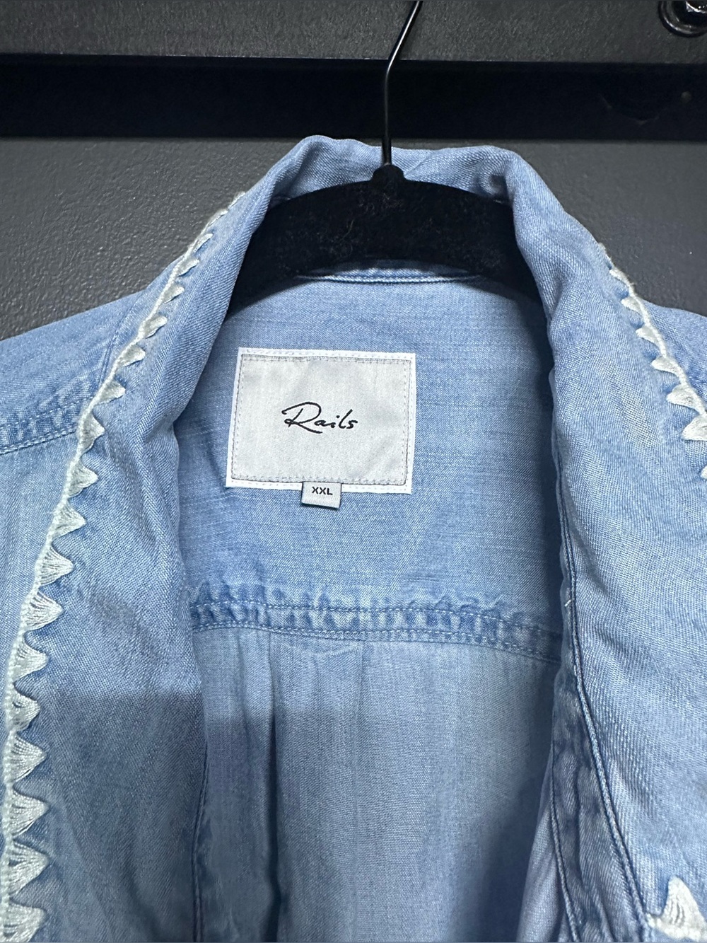 NWOT Rails Saya Medium Cloud Wash Tencel XXL Basket stitch - Picture 5 of 6